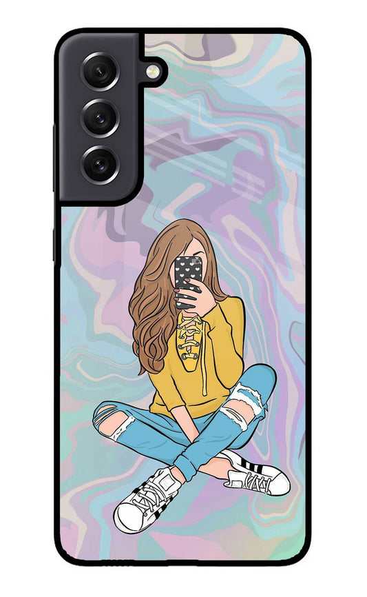 Selfie Girl Samsung S21 FE 5G Glass Case