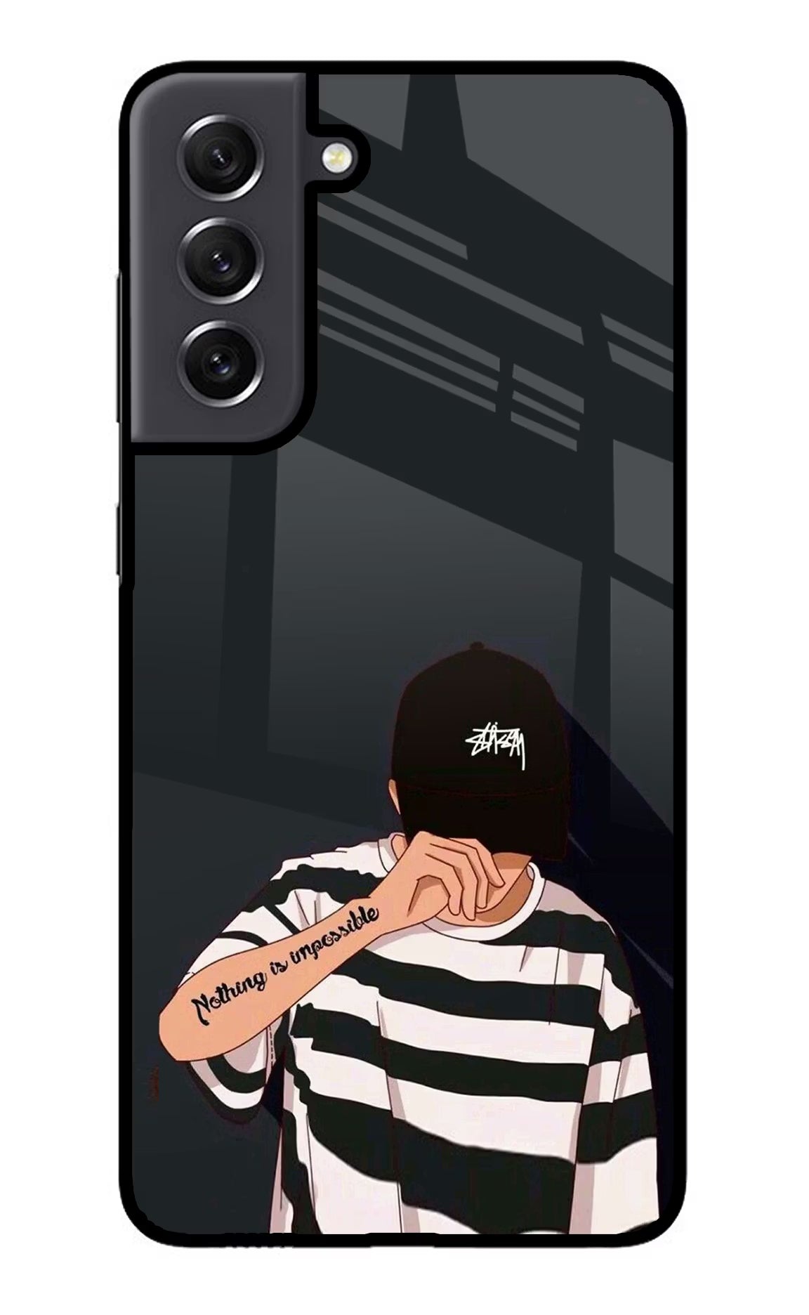 Aesthetic Boy Samsung S21 FE 5G Glass Case Back Cover by Casekaro