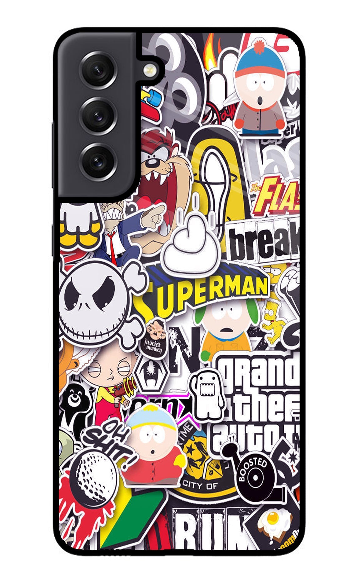 Sticker Bomb Samsung S21 FE 5G Glass Case