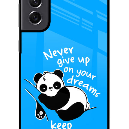 Keep Sleeping Samsung S21 FE 5G Glass Case Back Cover by Casekaro
