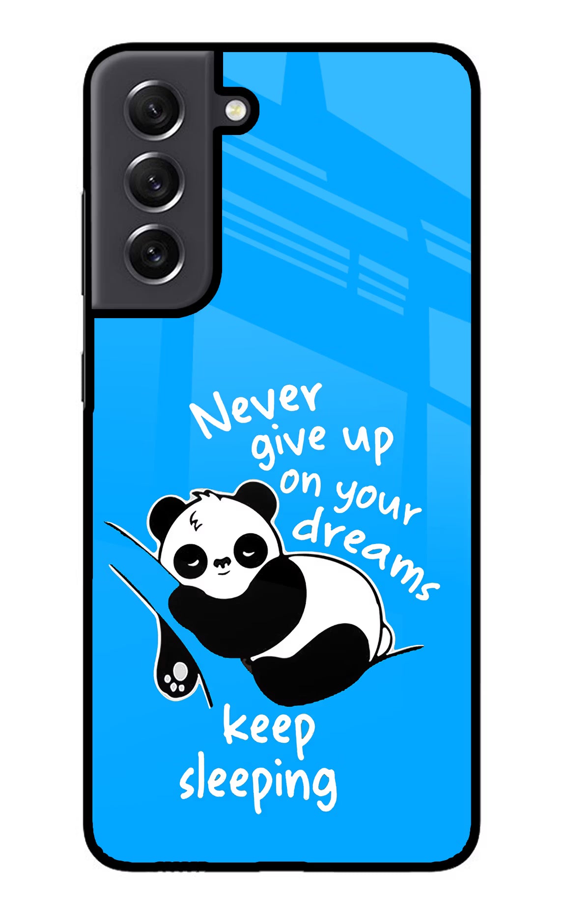 Keep Sleeping Samsung S21 FE 5G Glass Case Back Cover by Casekaro