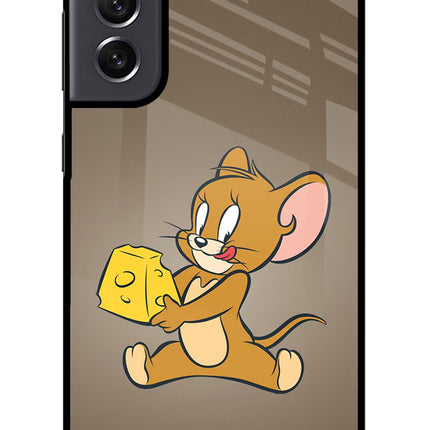 Jerry Samsung S21 FE 5G Glass Case Back Cover by Casekaro
