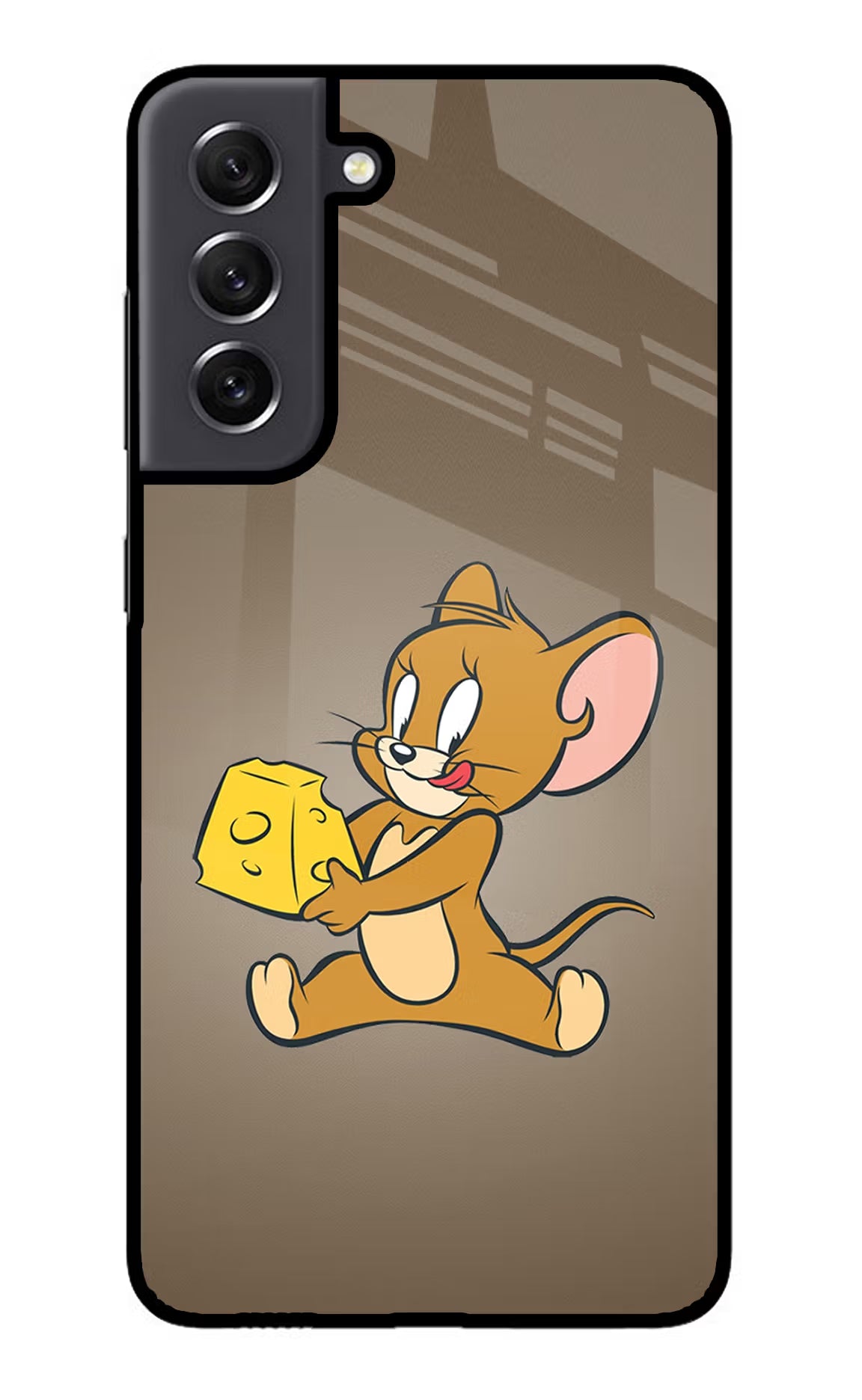 Jerry Samsung S21 FE 5G Glass Case Back Cover by Casekaro