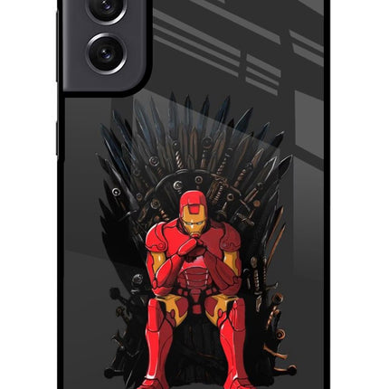 Ironman Throne Samsung S21 FE 5G Glass Case Back Cover by Casekaro