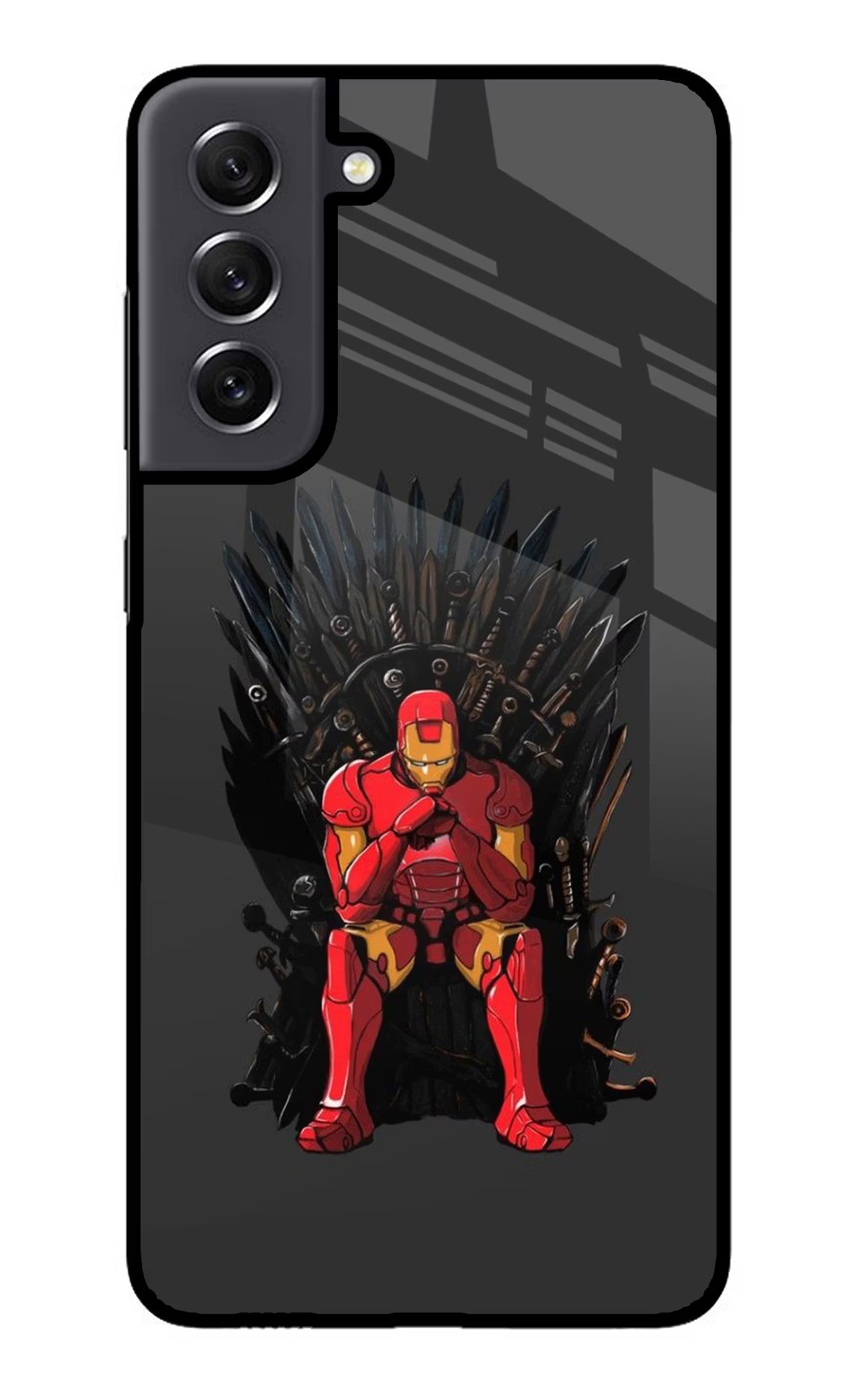 Ironman Throne Samsung S21 FE 5G Glass Case Back Cover by Casekaro