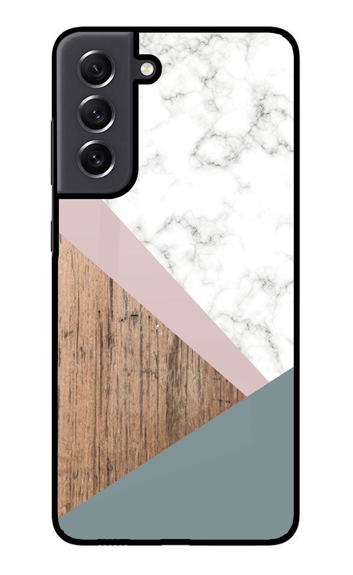 Marble wood Abstract Samsung S21 FE 5G Glass Case