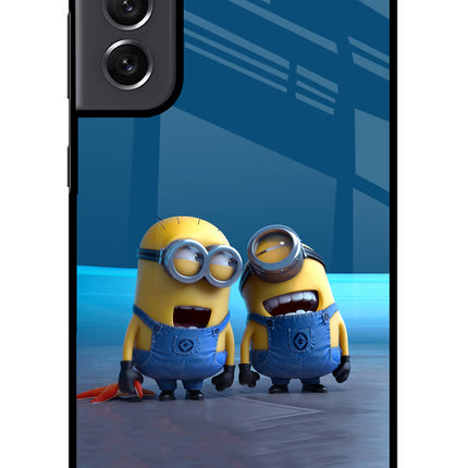 Minion Laughing Samsung S21 FE 5G Glass Case