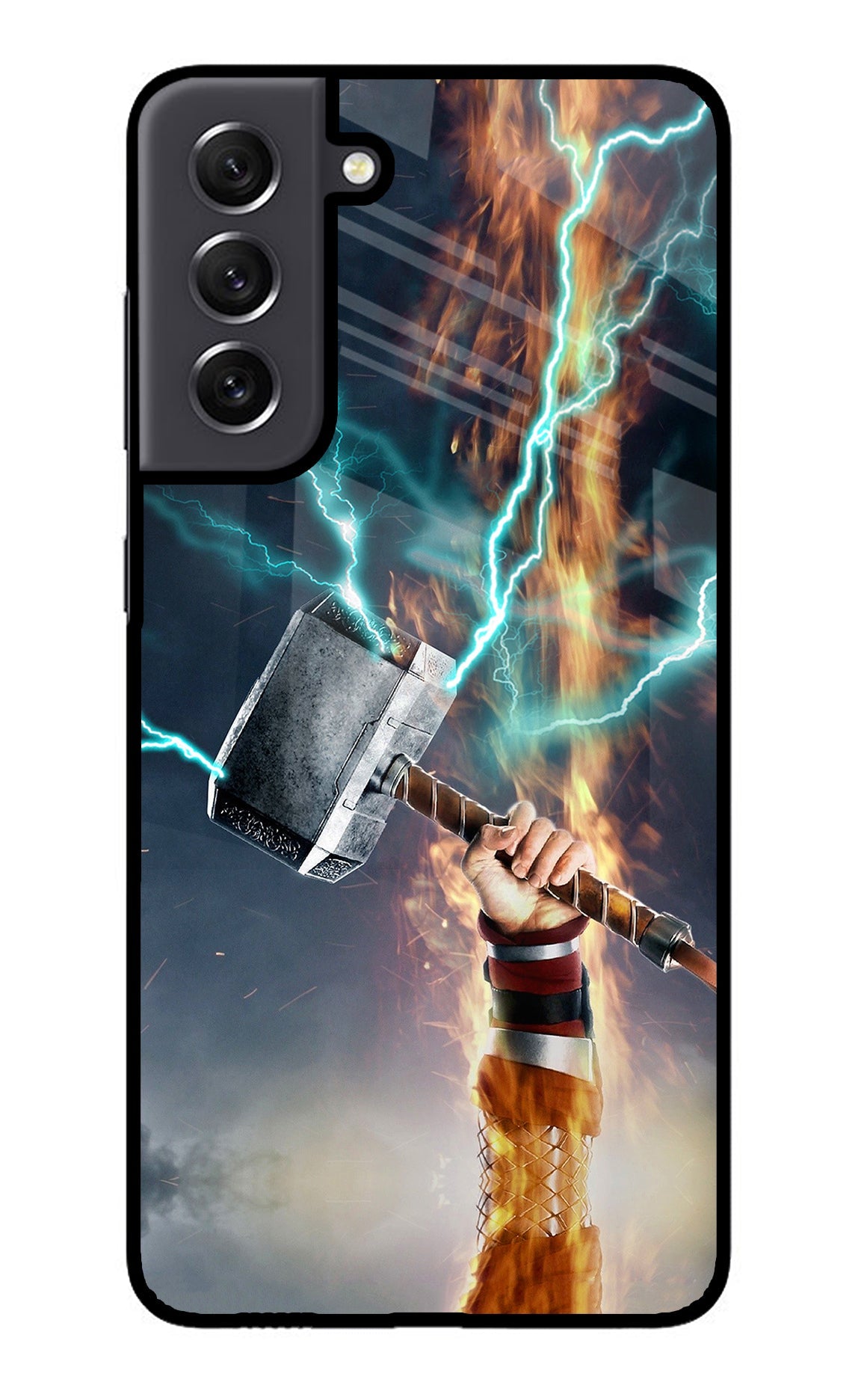 Thor Hammer Mjolnir Samsung S21 FE 5G Glass Case