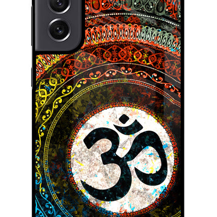 Om Cultural Samsung S21 FE 5G Glass Case Back Cover by Casekaro