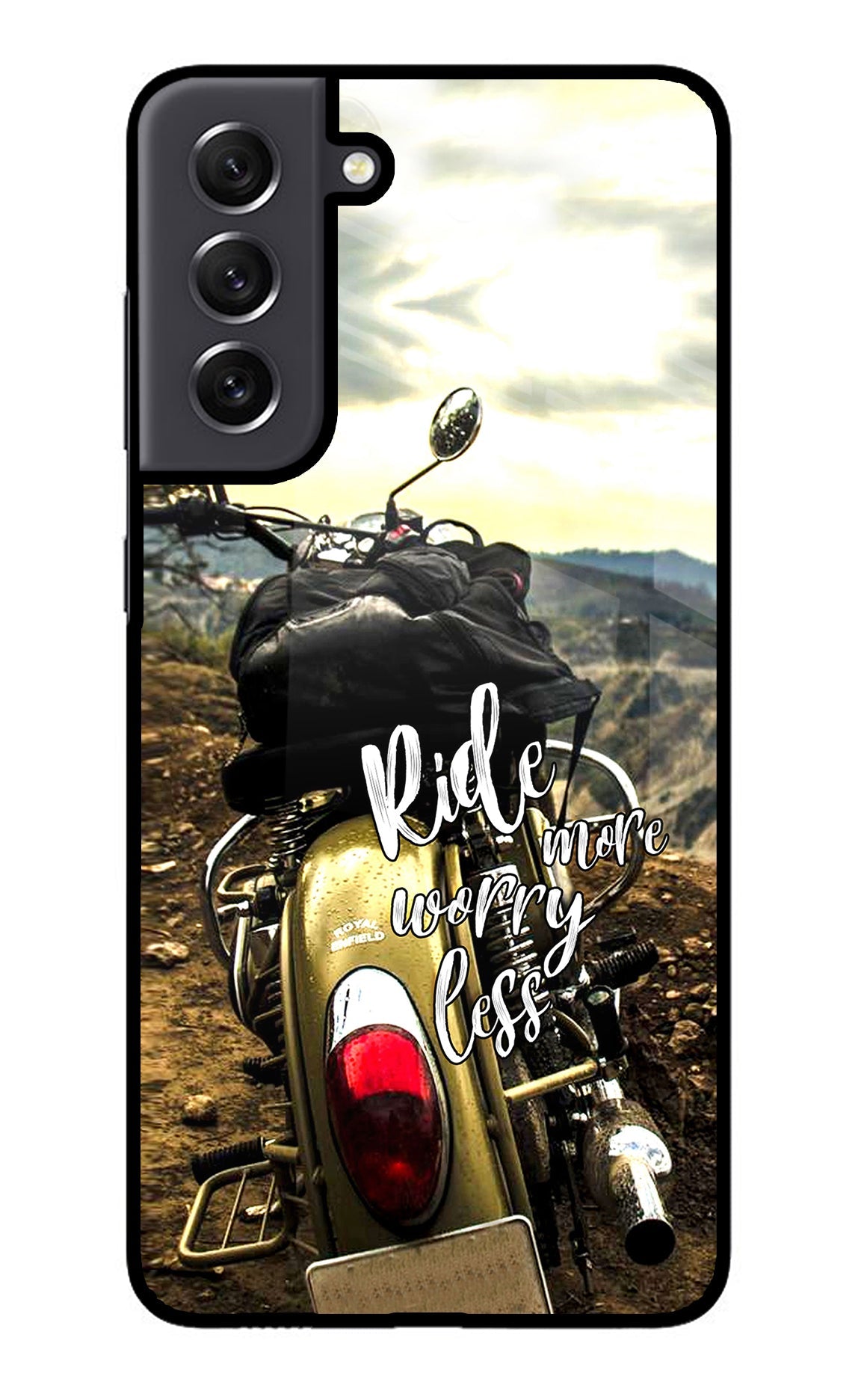 Ride More Worry Less Samsung S21 FE 5G Glass Case