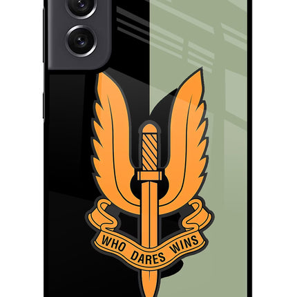 Balidan Logo Samsung S21 FE 5G Glass Case Back Cover by Casekaro