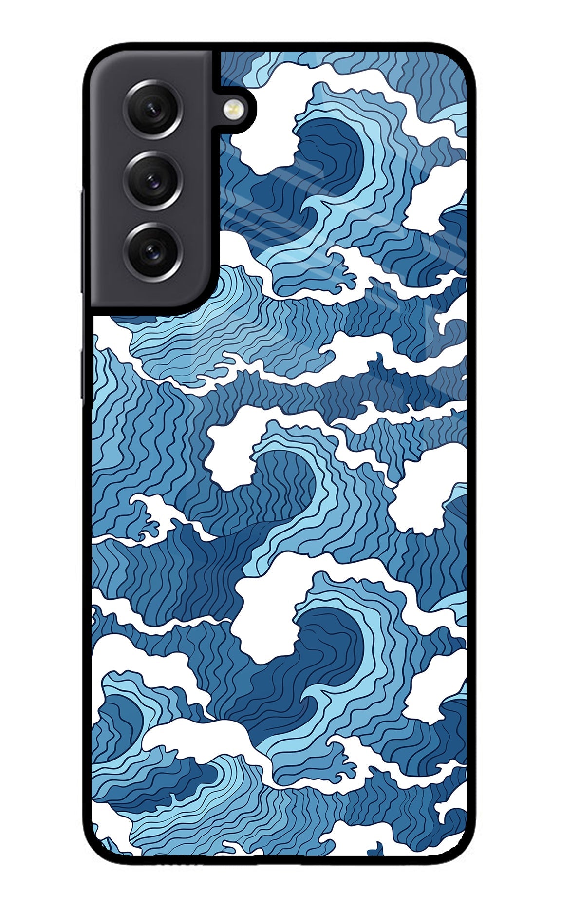 Blue Waves Samsung S21 FE 5G Glass Case