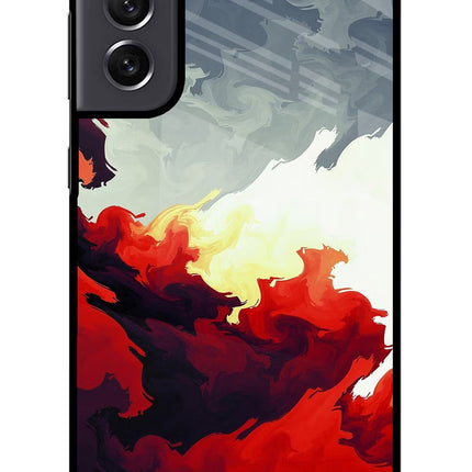 Fire Cloud Samsung S21 FE 5G Glass Case