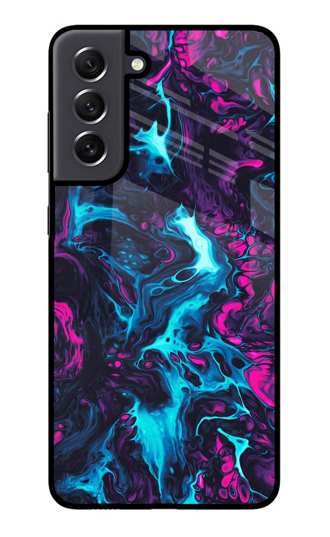 Abstract Samsung S21 FE 5G Glass Case Back Cover by Casekaro