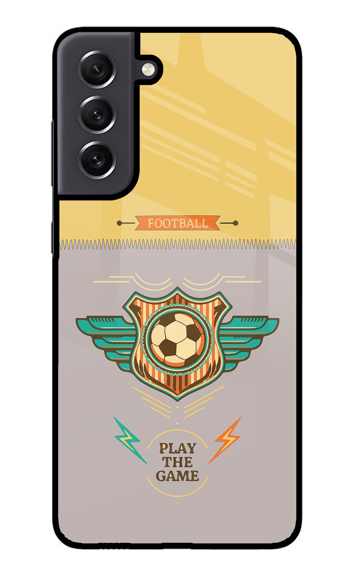 Football Samsung S21 FE 5G Glass Case Back Cover by Casekaro