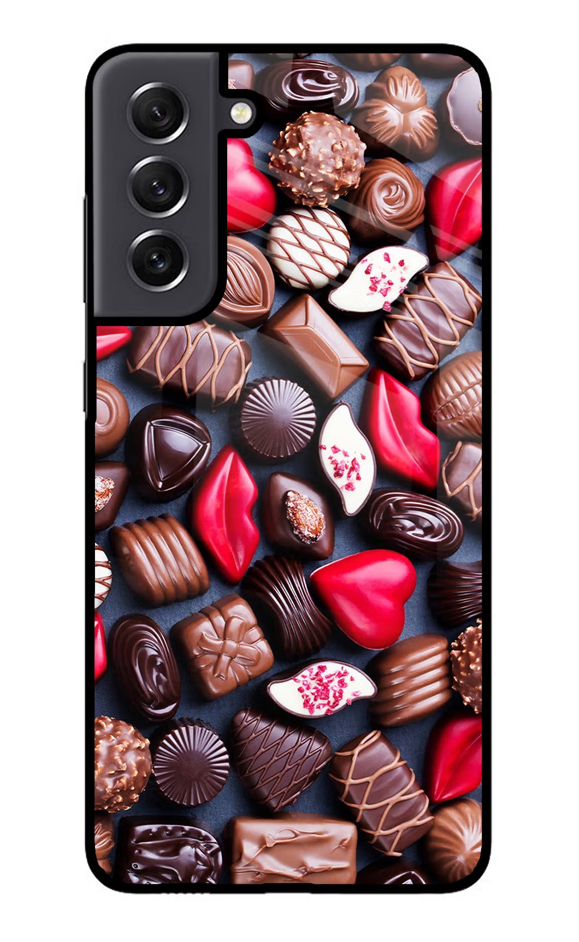 Chocolates Samsung S21 FE 5G Glass Case Back Cover by Casekaro