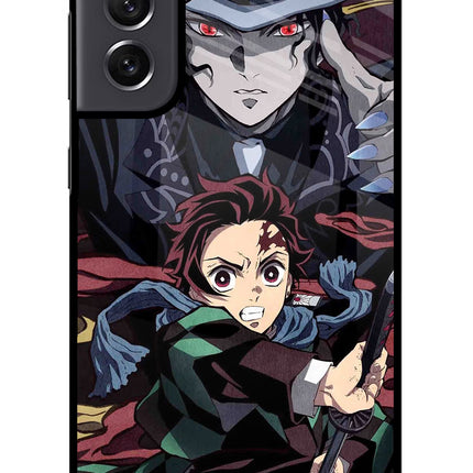 Demon Slayer Samsung S21 FE 5G Glass Case Back Cover by Casekaro