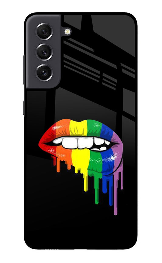 Lips Biting Samsung S21 FE 5G Glass Case