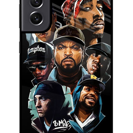 Rappers Samsung S21 FE 5G Glass Case Back Cover by Casekaro