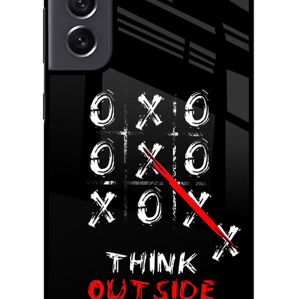 Think out of the BOX Samsung S21 FE 5G Glass Case Back Cover by Casekaro