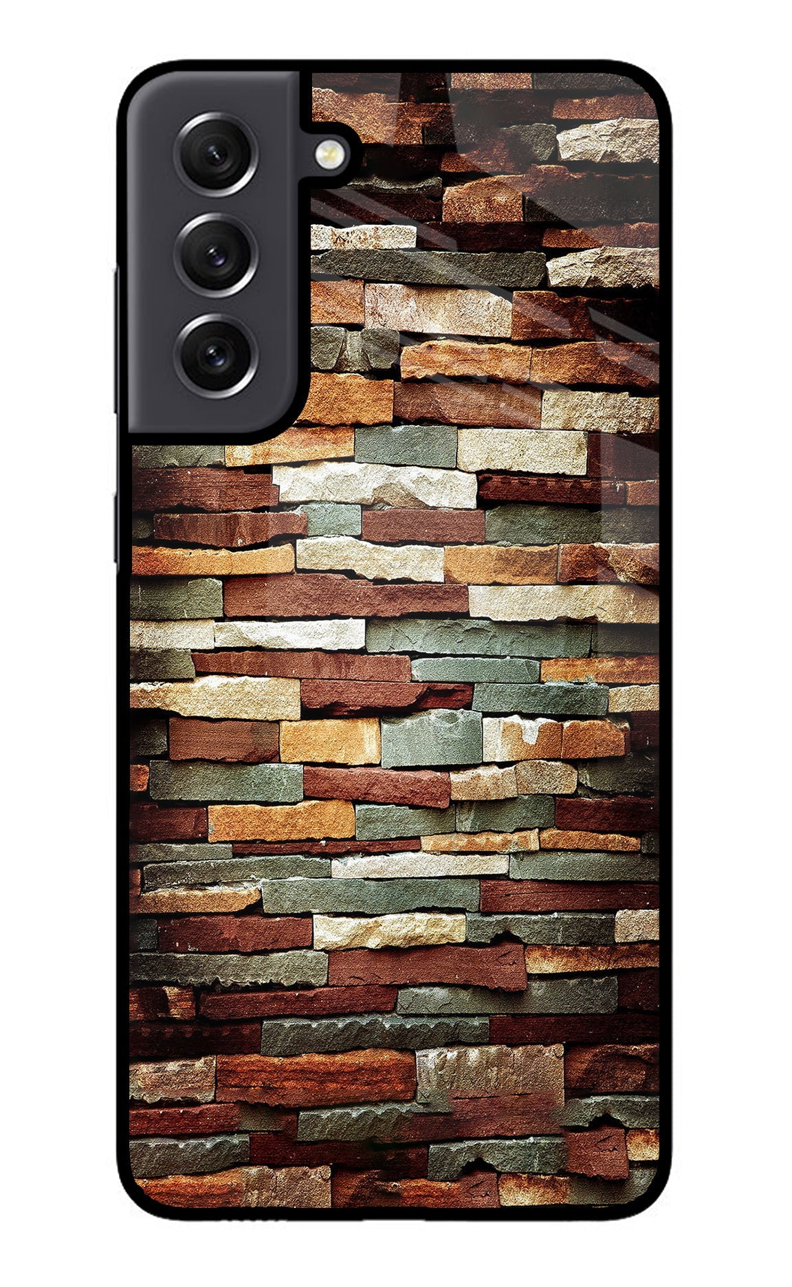 Bricks Pattern Samsung S21 FE 5G Glass Case