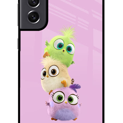 Cute Little Birds Samsung S21 FE 5G Glass Case Back Cover by Casekaro