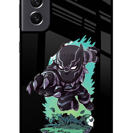 Black Panther Samsung S21 FE 5G Glass Case Back Cover by Casekaro