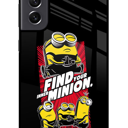 Find your inner Minion Samsung S21 FE 5G Glass Case Back Cover by Casekaro