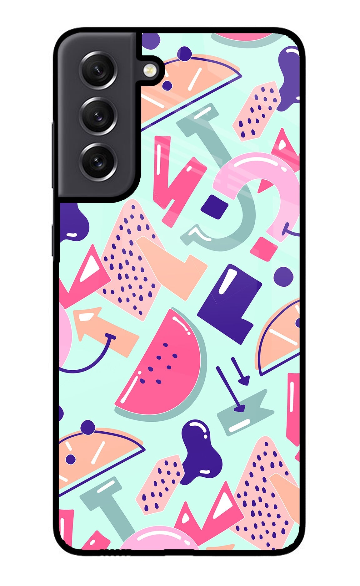 Doodle Pattern Samsung S21 FE 5G Glass Case