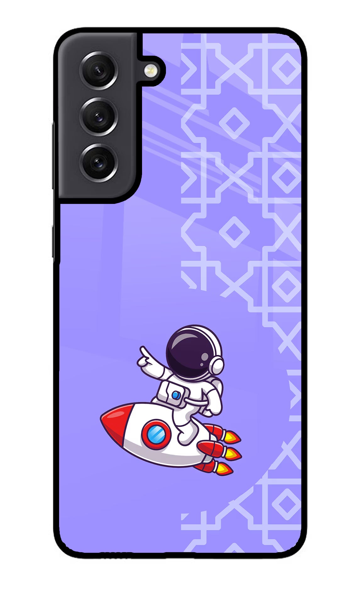 Cute Astronaut Samsung S21 FE 5G Glass Case Back Cover by Casekaro