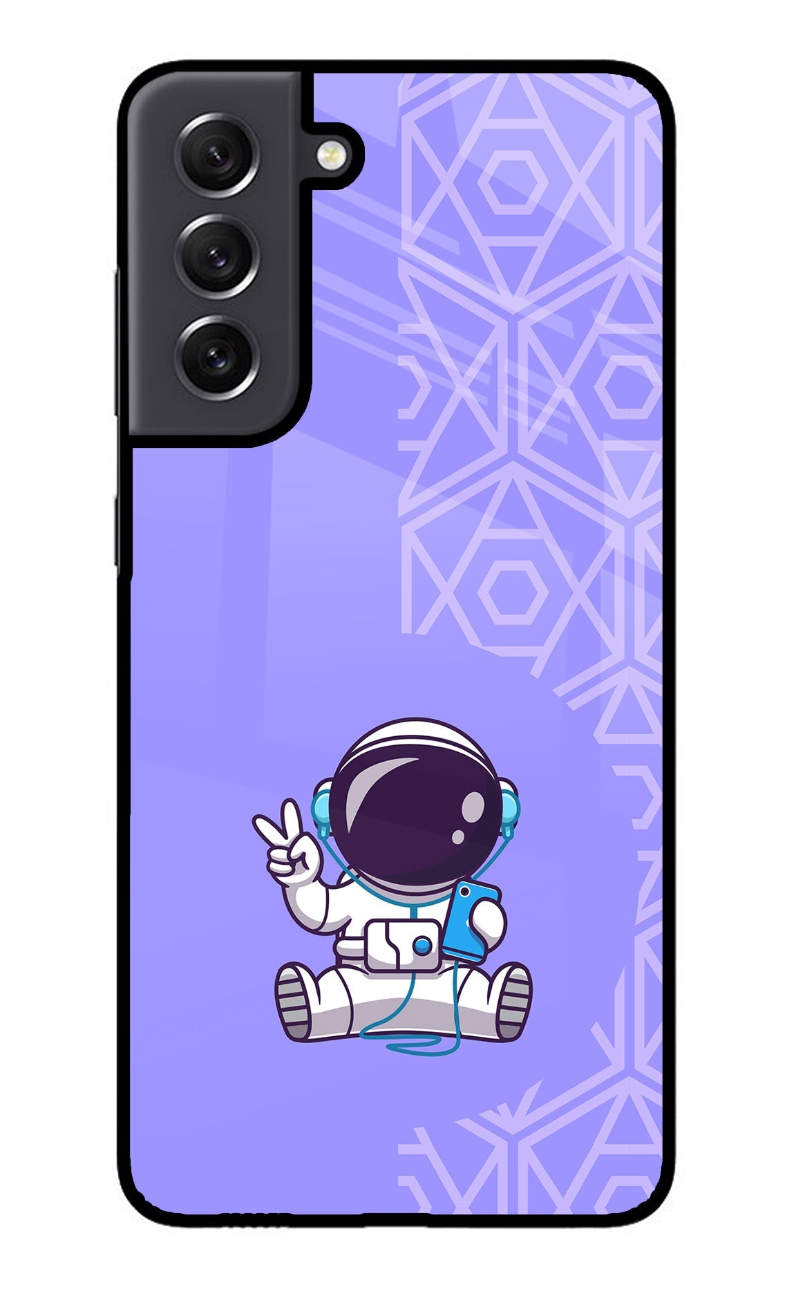 Cute Astronaut Chilling Samsung S21 FE 5G Back Cover