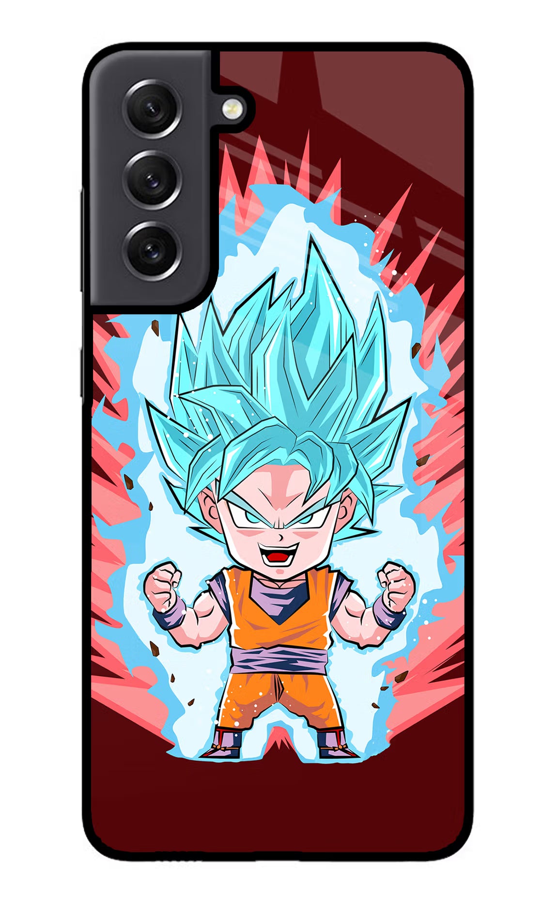 Goku Little Samsung S21 FE 5G Glass Case Back Cover by Casekaro