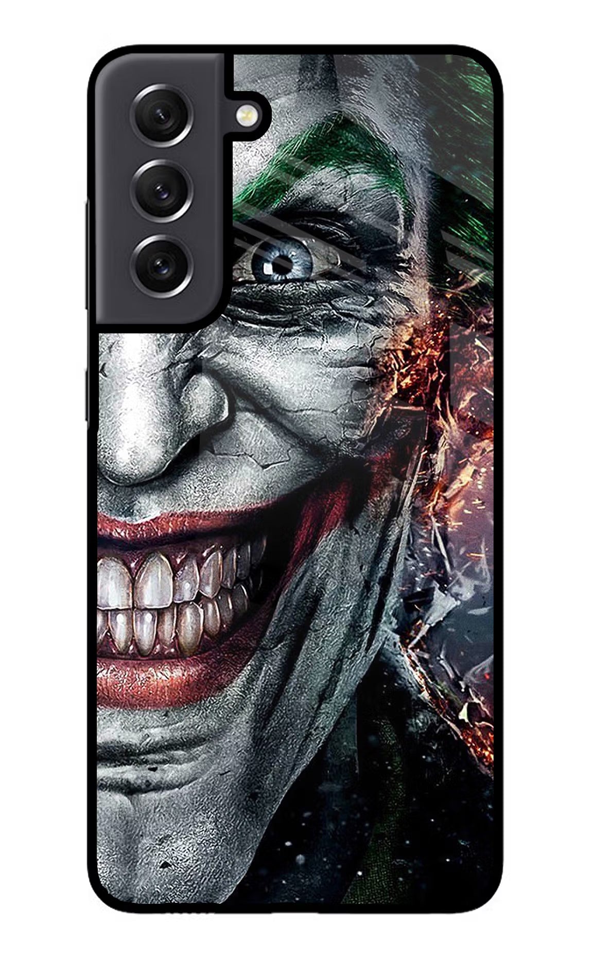 Joker Cam Samsung S21 FE 5G Glass Case Back Cover by Casekaro