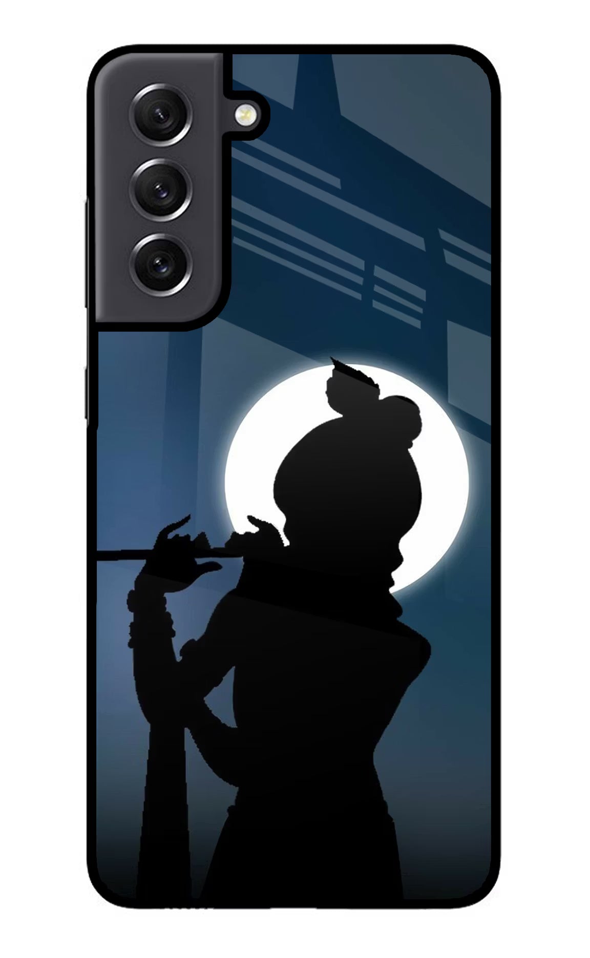 Shri Krishna Silhouette Samsung S21 FE 5G Glass Case Back Cover by Casekaro