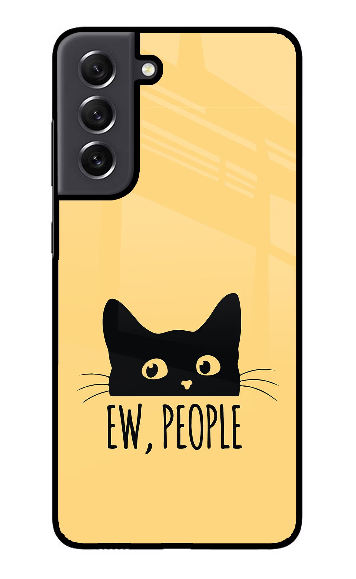 Ew People Catitude Samsung S21 FE 5G Glass Case Back Cover by Casekaro