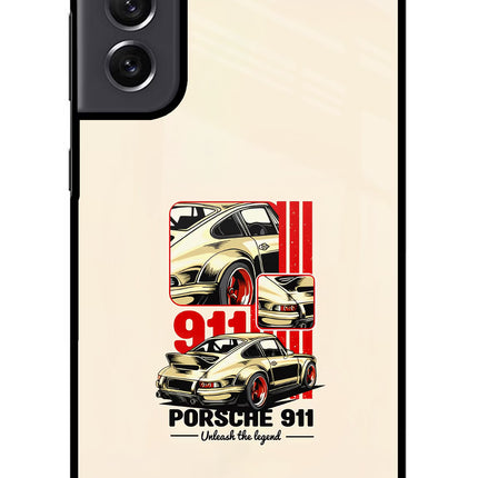 Classic Porsche 911 Samsung S21 FE 5G Glass Case Back Cover by Casekaro