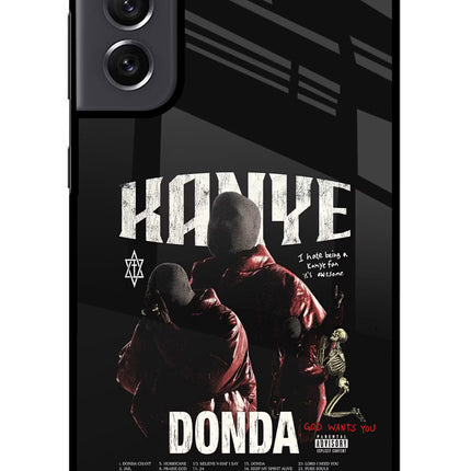 Donda Kanye West Samsung S21 FE 5G Glass Case Back Cover by Casekaro