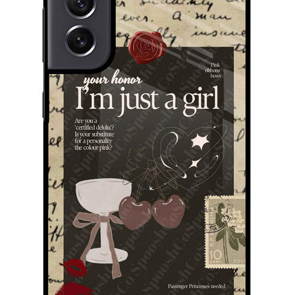 I am just a girl Samsung S21 FE 5G Glass Case