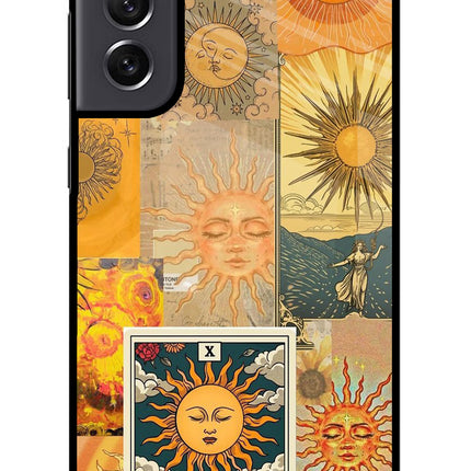 Sun Samsung S21 FE 5G Glass Case Back Cover by Casekaro