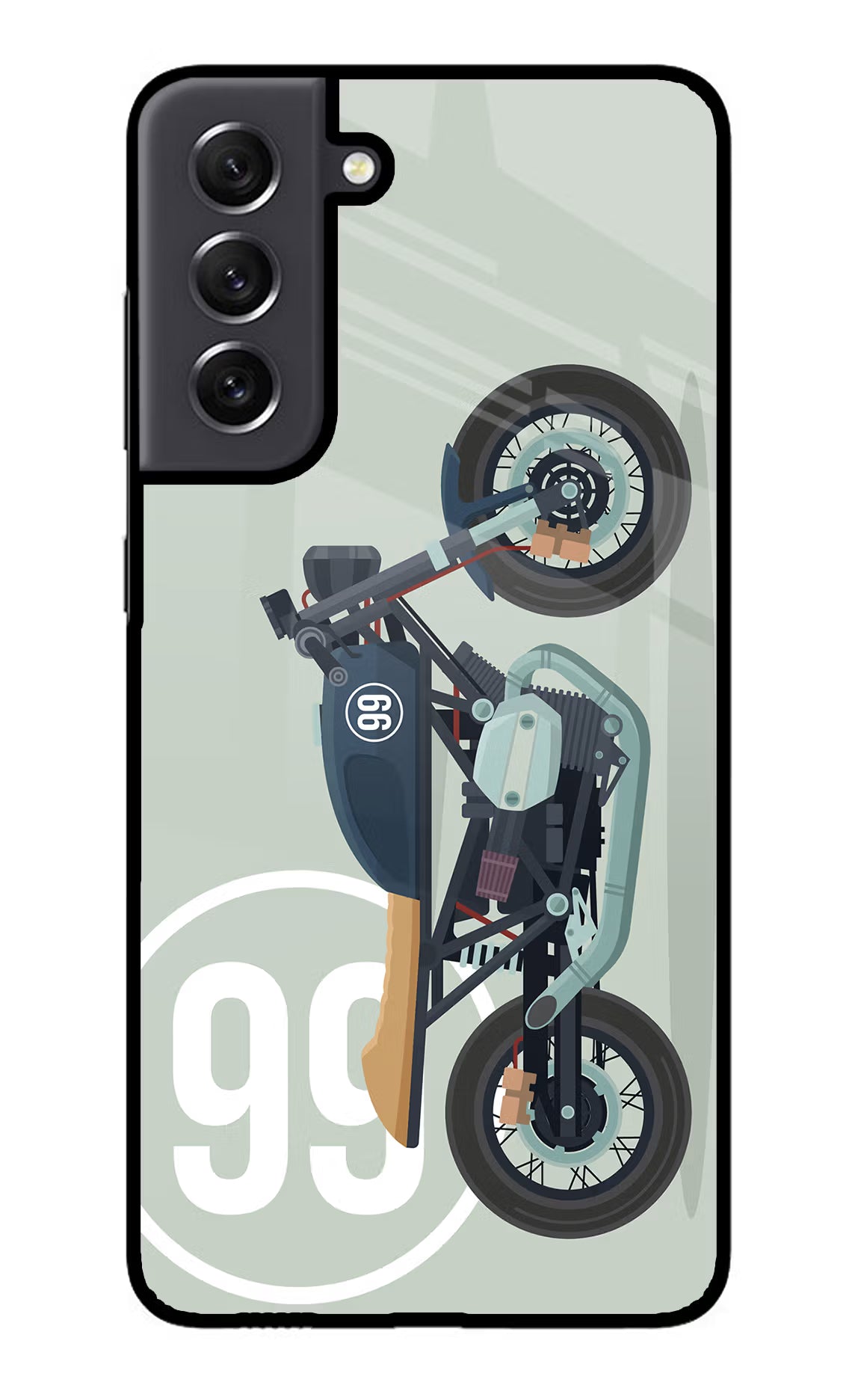 Classic Cafe Racer 99 Samsung S21 FE 5G Glass Case