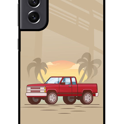 Desert Classic Drive Samsung S21 FE 5G Glass Case Back Cover by Casekaro