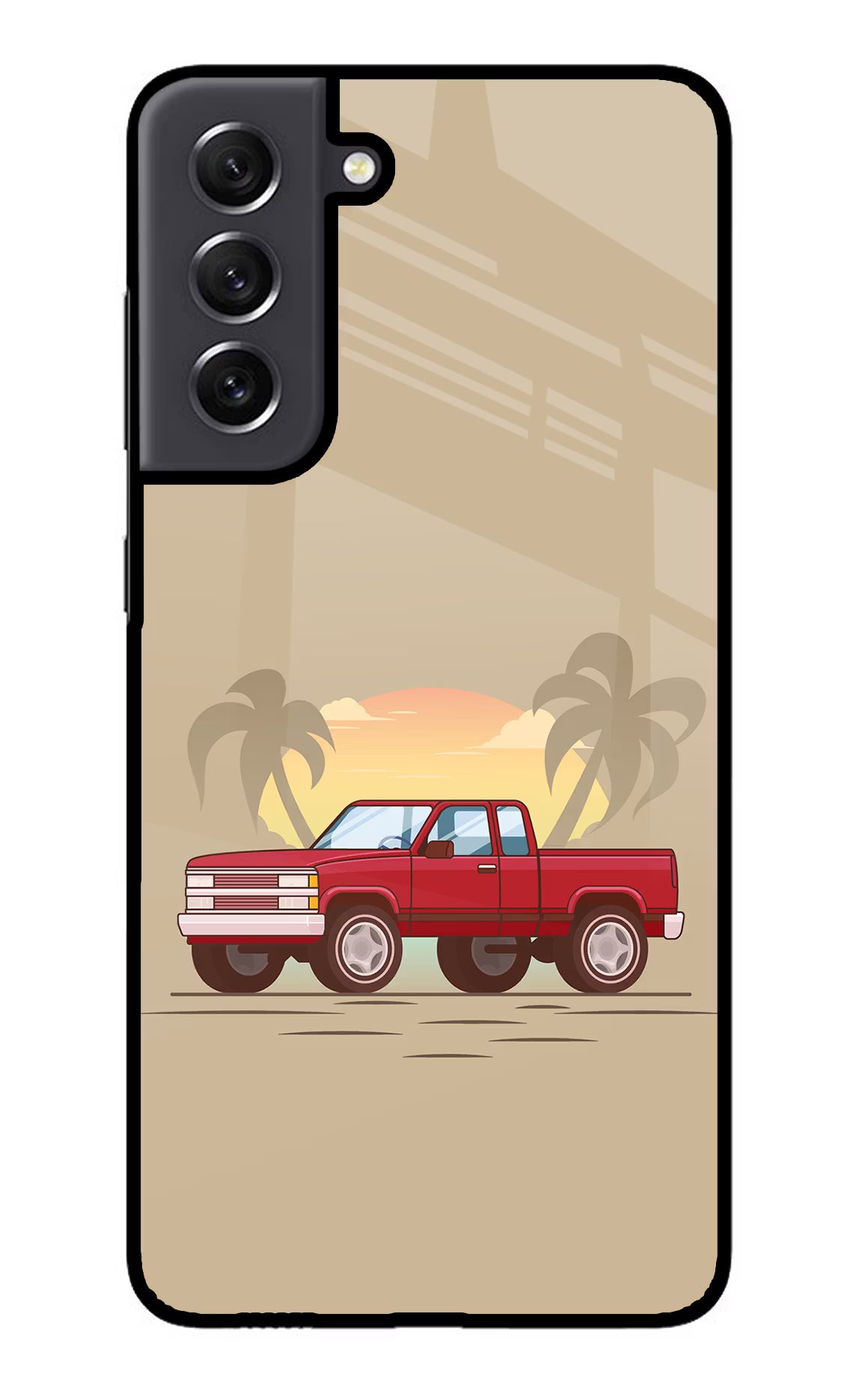 Desert Classic Drive Samsung S21 FE 5G Glass Case Back Cover by Casekaro