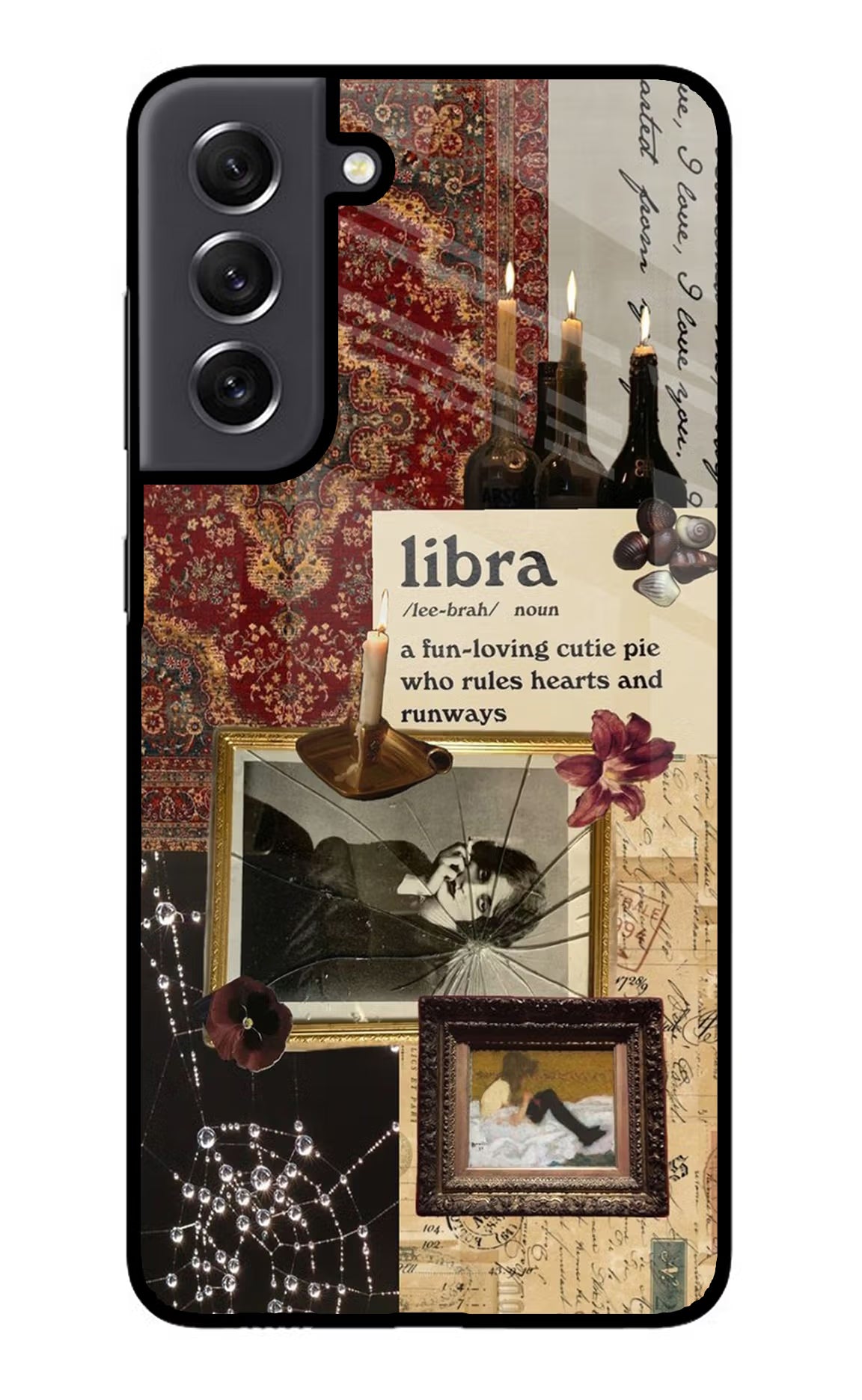 Libra Zodiac Samsung S21 FE 5G Glass Case Back Cover by Casekaro