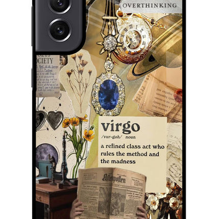 Virgo Zodiac Samsung S21 FE 5G Glass Case Back Cover by Casekaro