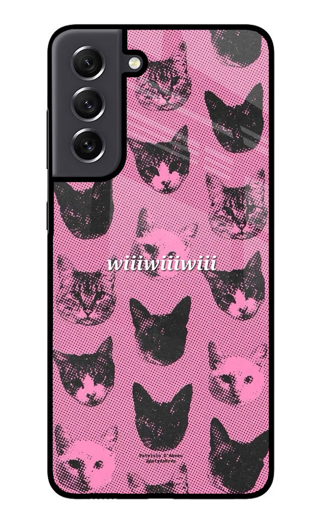 Pink Cats Samsung S21 FE 5G Glass Case