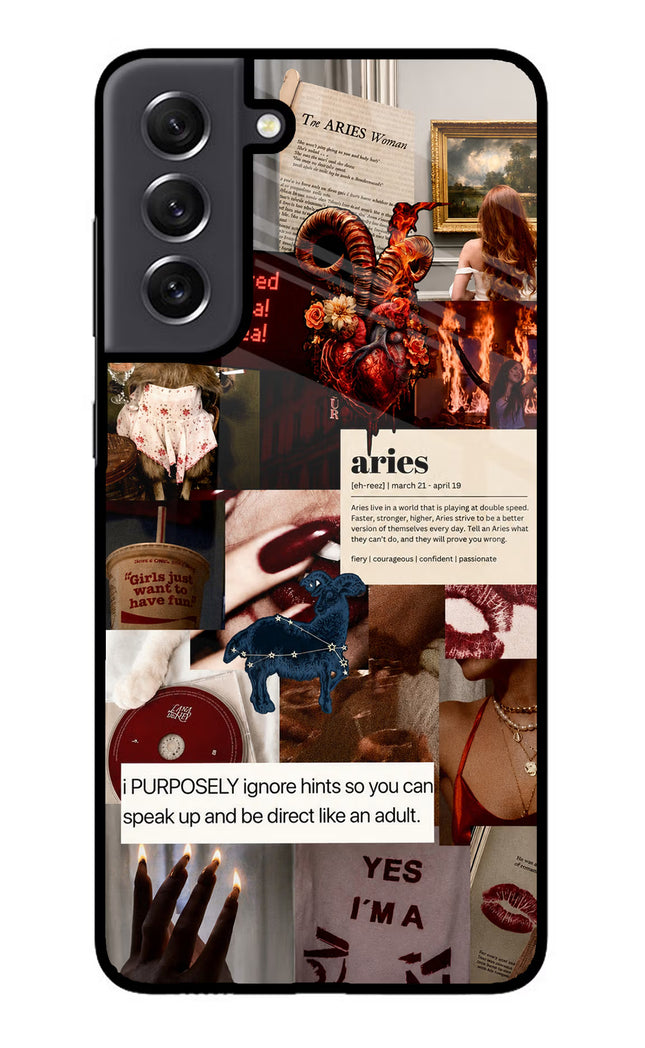 Zodiac Aries Samsung S21 FE 5G Glass Case