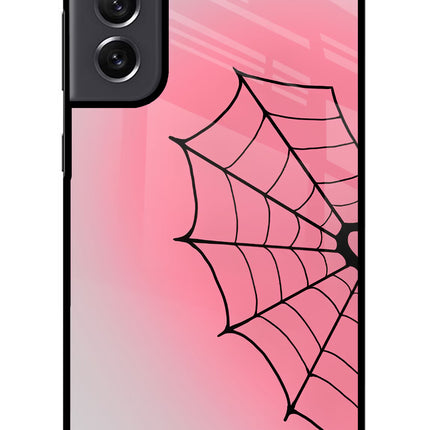 Pink Web Samsung S21 FE 5G Glass Case