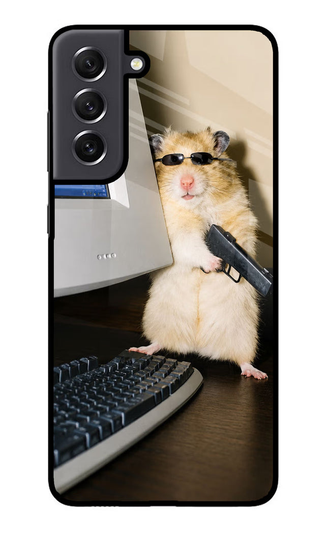 Hacker Hamster Samsung S21 FE 5G Glass Case