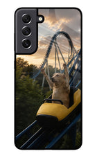 Rollercoaster Dog Samsung S21 FE 5G Glass Case