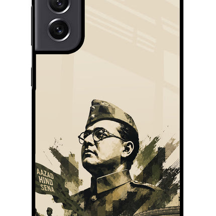 Netaji Rising Samsung S21 FE 5G Glass Case Back Cover by Casekaro